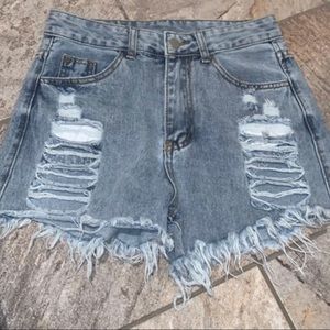 Ripped Jean shorts